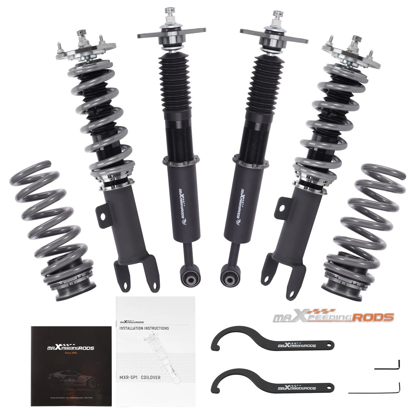 24-Step Adjustable Coilovers for Chrysler 300 Dodge Charger RWD (2011–2022)