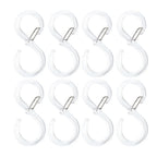 Set of 8 Clear Plastic S Hooks for Kitchen and Bath Organization