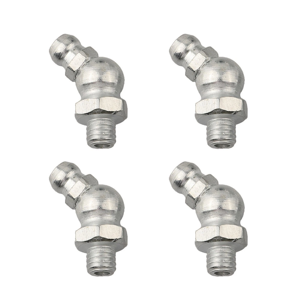 Set of 4 M6 x 1mm Galvanized Grease Nipple Fittings