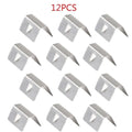12PCS Wind Rain Deflectors Channel Clips for Universal Fit (Metal)