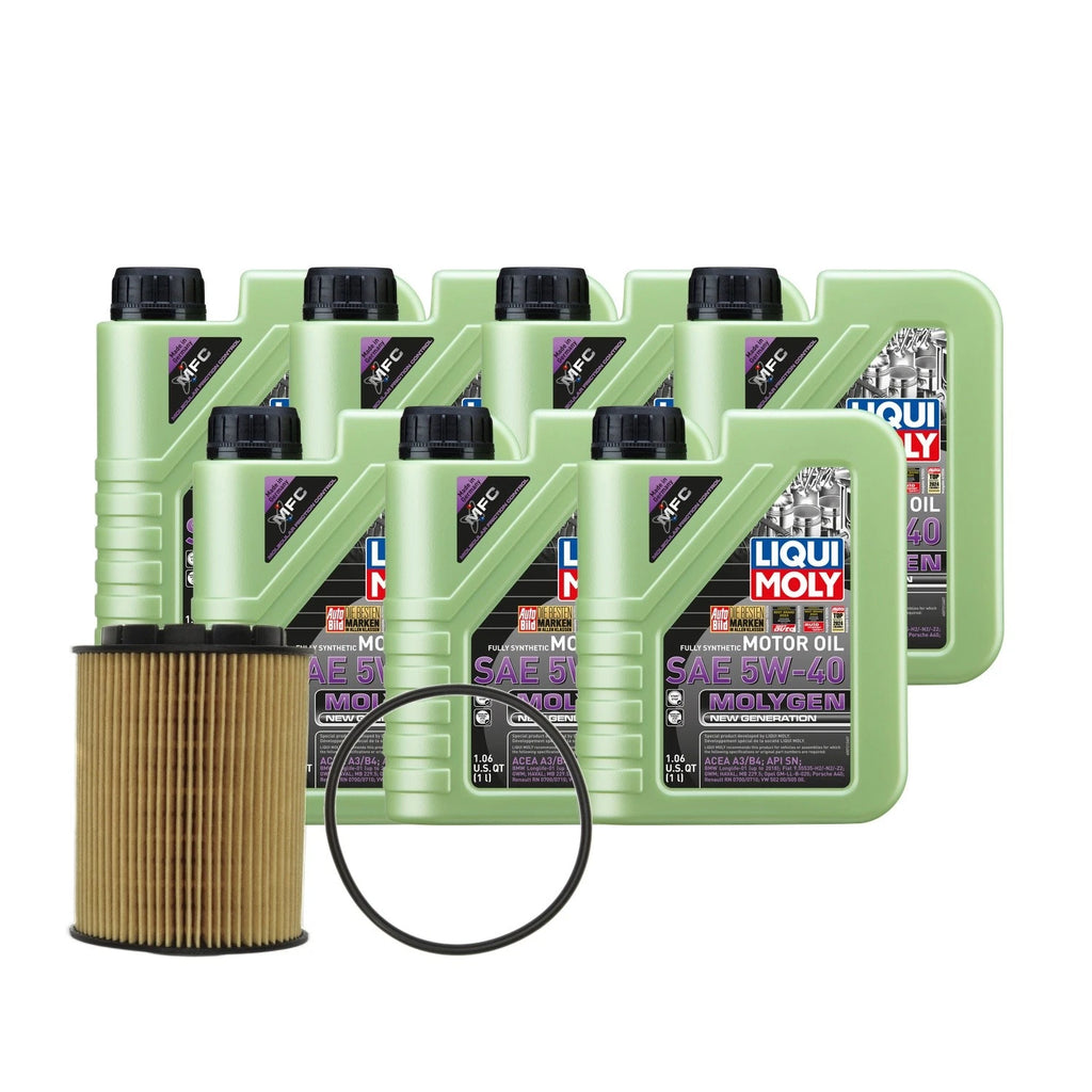 Oil Change Kit 7L Liqui Moly Molygen 5W-40 Mahle for Audi Q7 (2007–2015)