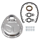 SBC Timing Chain Cover for Chevy 283 327 350 383 400 (1960–2002) w/ Bolts Washers Chrome
