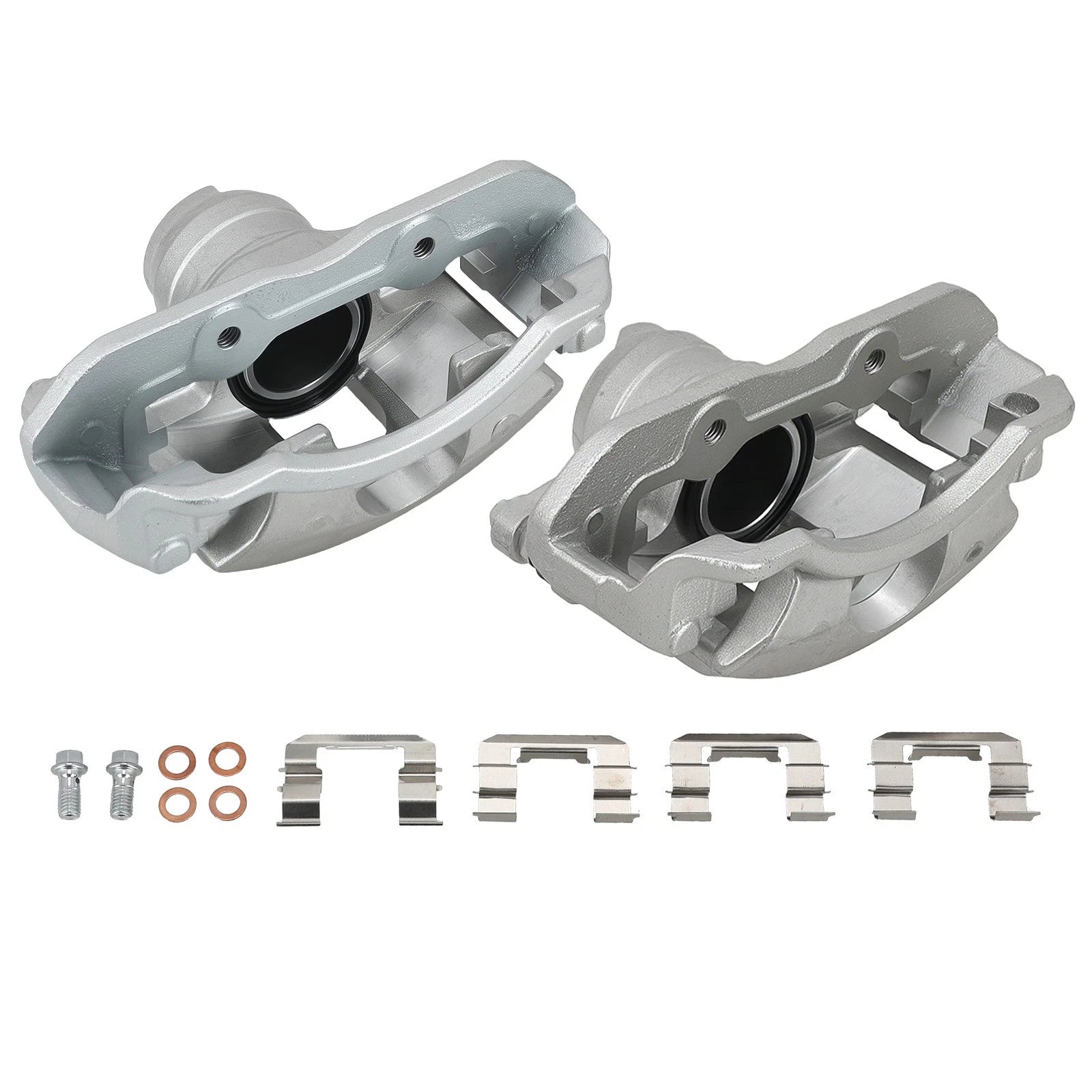 Set of 2 Front Disc Brake Calipers with Brackets for Ford Focus (2008–2011) 18-B5069