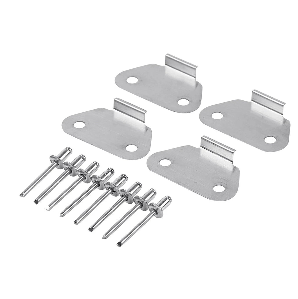 Set of 4 Hard Saddlebags Lids Wear Strike Plates for Harley Touring (1993–2013)