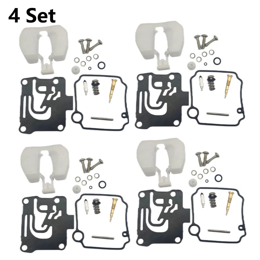 4X Carburetor Rebuild Kit for Yamaha 4-Stroke 40 50 HP (1990–1999) 62Y-W0093-11 62Y-W0093-10