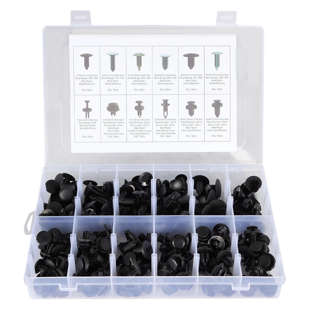 192Pcs Push Retainer Assortment Kit for Universal Vehicles