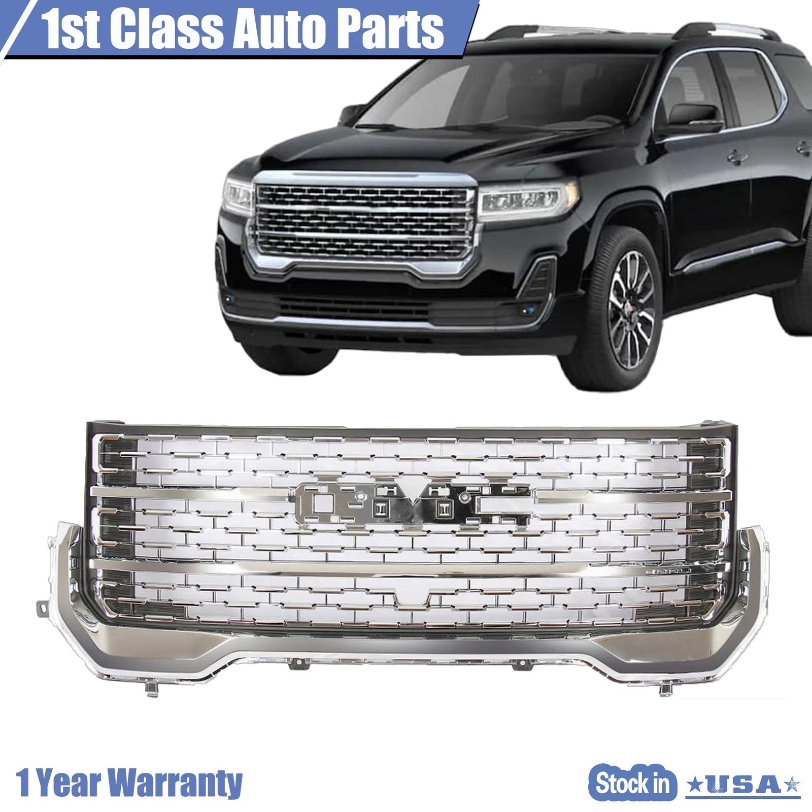 Chrome Front Upper Grille for GMC Acadia (2020–2022)