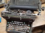 Antique Underwood Standard Typewriter 1923 Art Deco Black Exposed Keys