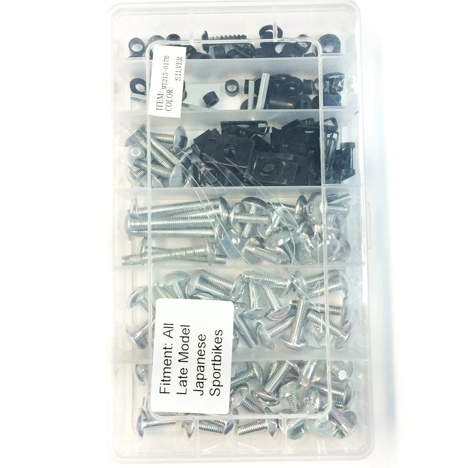 Complete Fairing Bolts Kit for Suzuki GSXR 750 (2000–2003) GSXR 1000 (2001–2002) Silver
