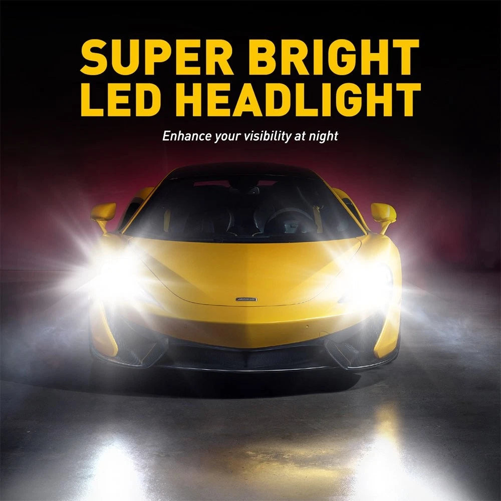 2X H4 9003 LED Headlight Bulbs for AUXITO (20000LM, White, High Low Beam)