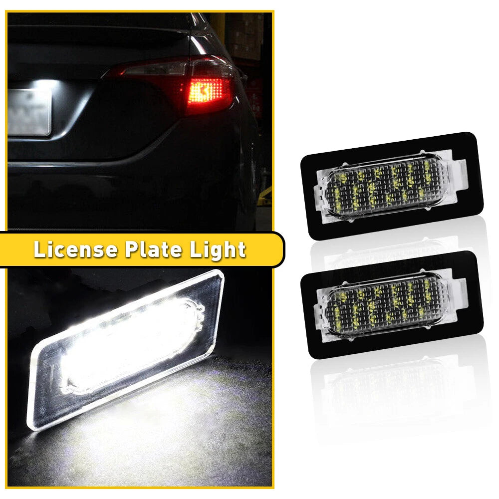 2X LED License Plate Lamps for Toyota Corolla Sedan (2014–2019)