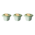 Set of 3 Cup Ice Molds with Handles for Flavor-Safe Food Prep