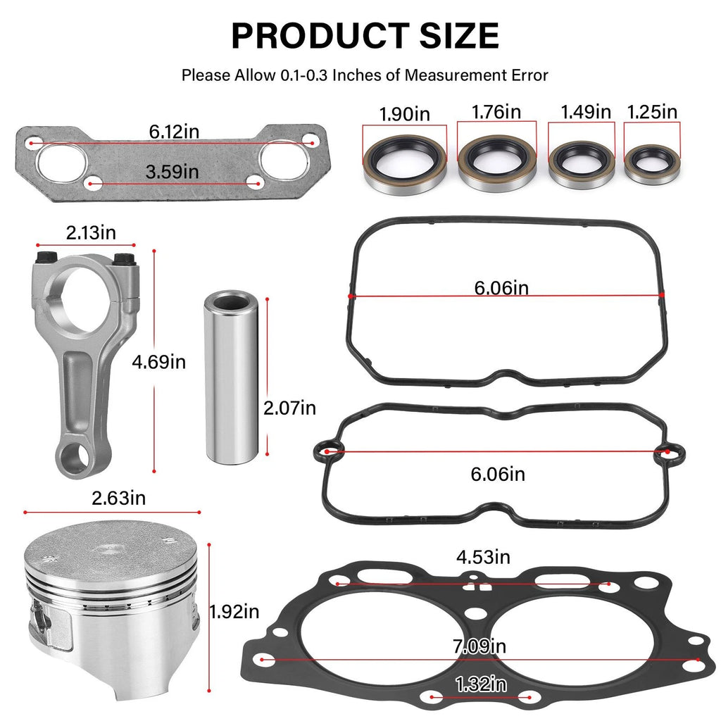 Billet Connecting Rods & Oversize 0.5mm Piston for EZGO 4Cycle EH35C 350cc