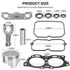 Billet Connecting Rods & Oversize 0.5mm Piston for EZGO 4Cycle EH35C 350cc