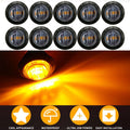 Amber LED Round 3/4" Bullet Clearance Side Marker Light for Truck H
