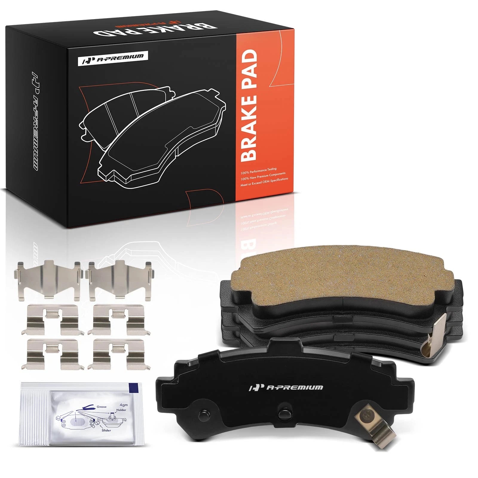 Set of 4 Rear Ceramic Brake Pads for Nissan Sentra 1995–1999, 200SX 1995–1998
