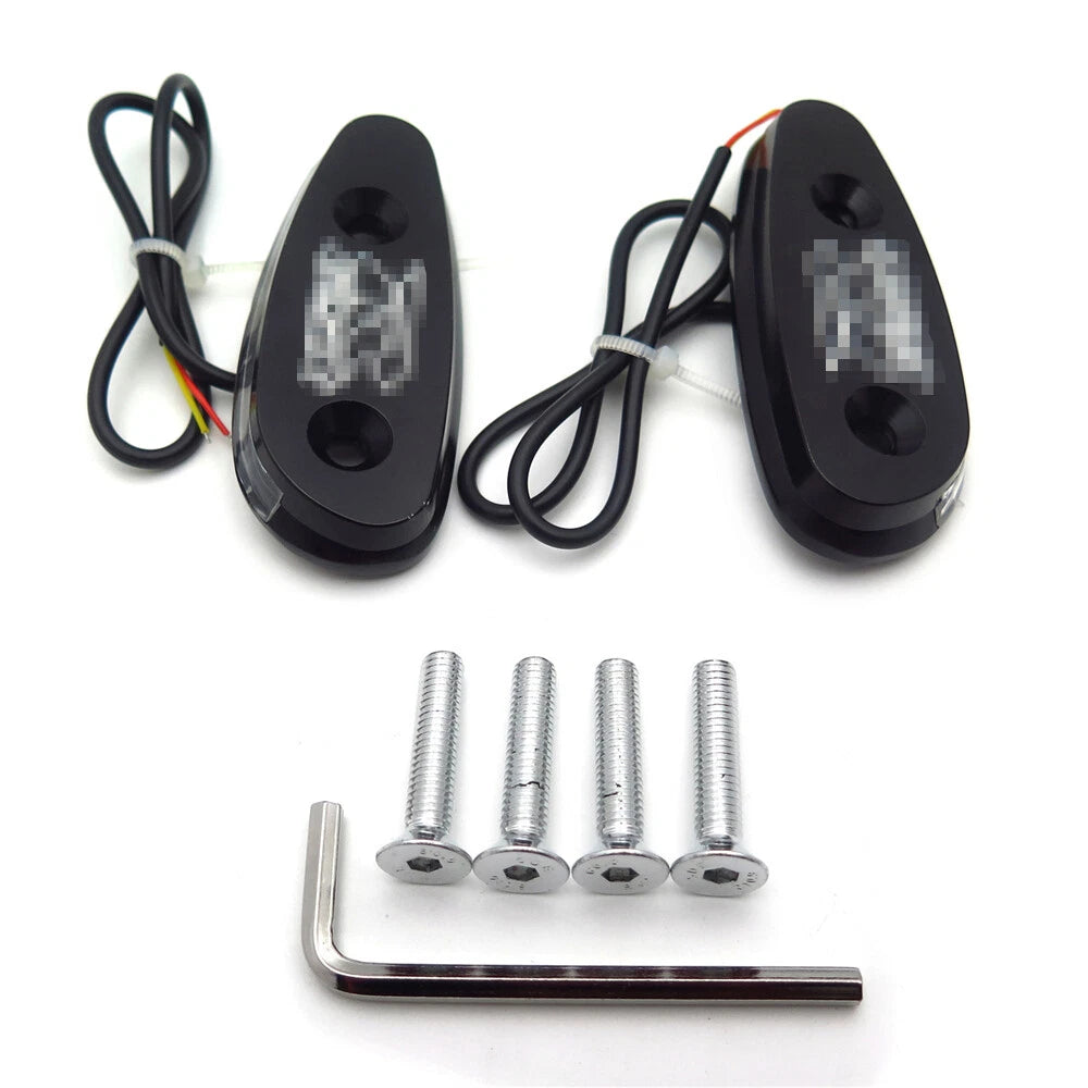 LED Signal Mirror Block Off Base Plate for Suzuki GSXR 600 750 (2001–2004)