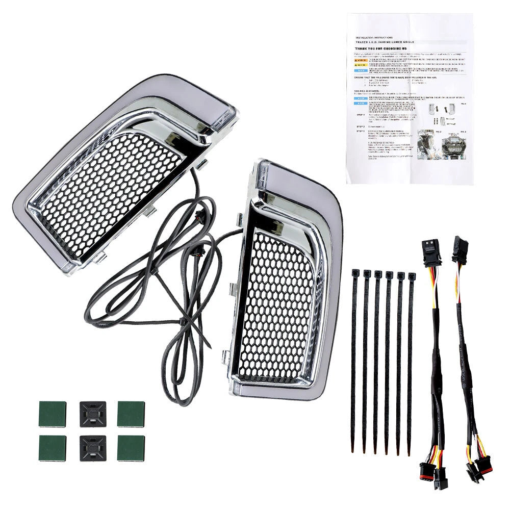 LED Fairing Lower Grill Turn Signal Running Light for Touring Glide (2014–2021)