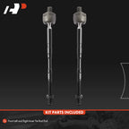 2X Front Inner Tie Rod Ends for Ford Taurus, Flex, Lincoln MKT (2016-2019)