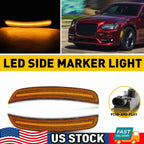 2X Amber LED Marker Side Lamps for Chrysler 300 (2015–2023)