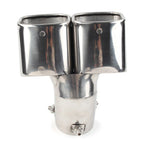 Dual Exhaust Pipe Tail Muffler Tip for Car - Chrome Throat Tailpipe