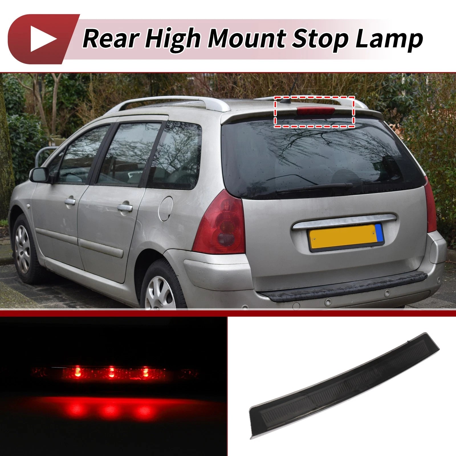 Red LED Third Brake Light for Ford Mustang (1999–2004) No. 1R3Z13A613AB