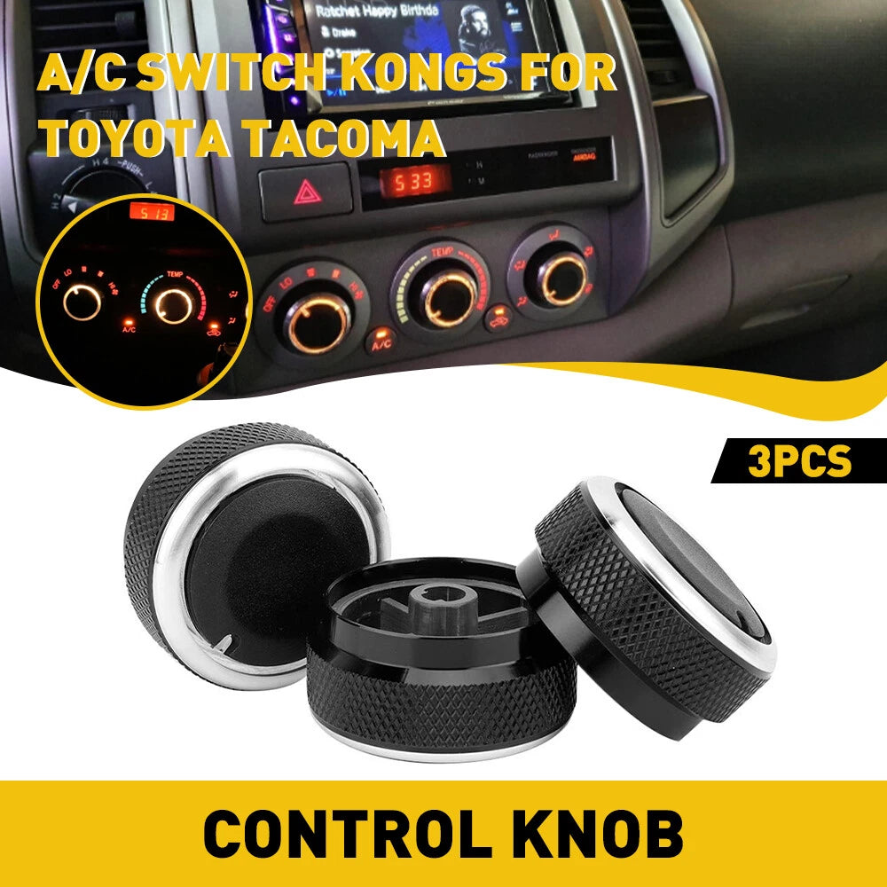 3X HVAC AC Fan Control Knob Switch for Toyota Tacoma (2005–2015)