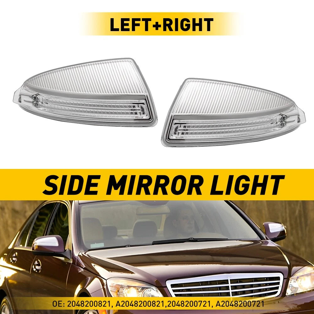 Pair Turn Signal Lights for Mercedes Benz W164 ML350 ML450 ML500 (2006–2011)