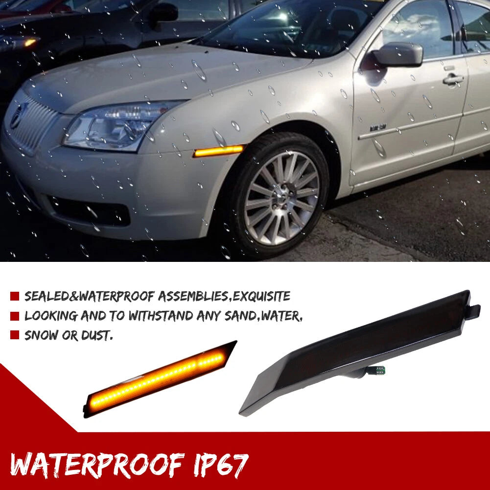 Smoke LED Side Marker Lights for Ford Fusion & Mercury Milan (2006–2009)