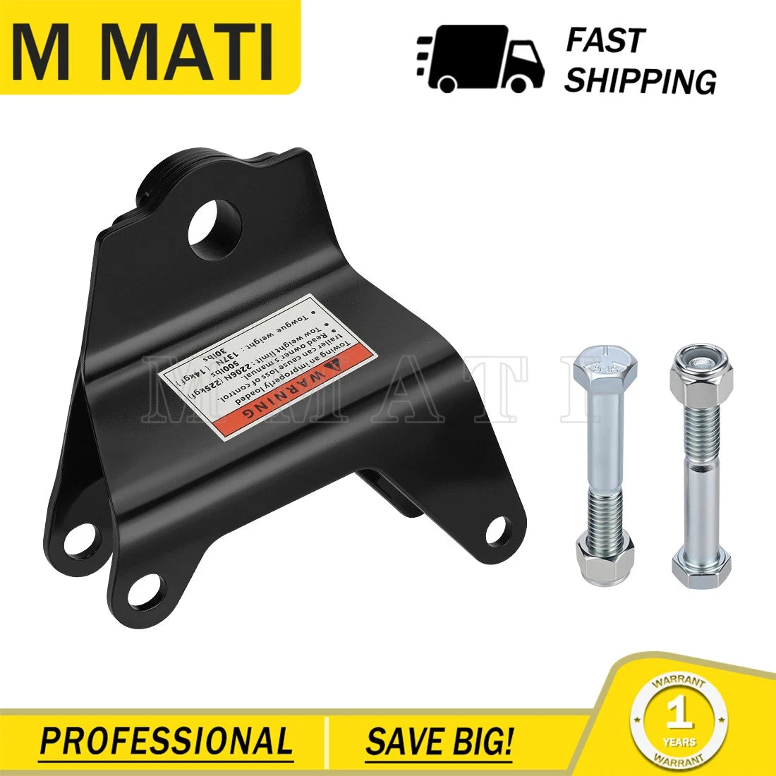 Trailer Hitch with Bolt for Honda Recon TRX250 TRX250TE/TM (1997–2024) 50810-HM8-650
