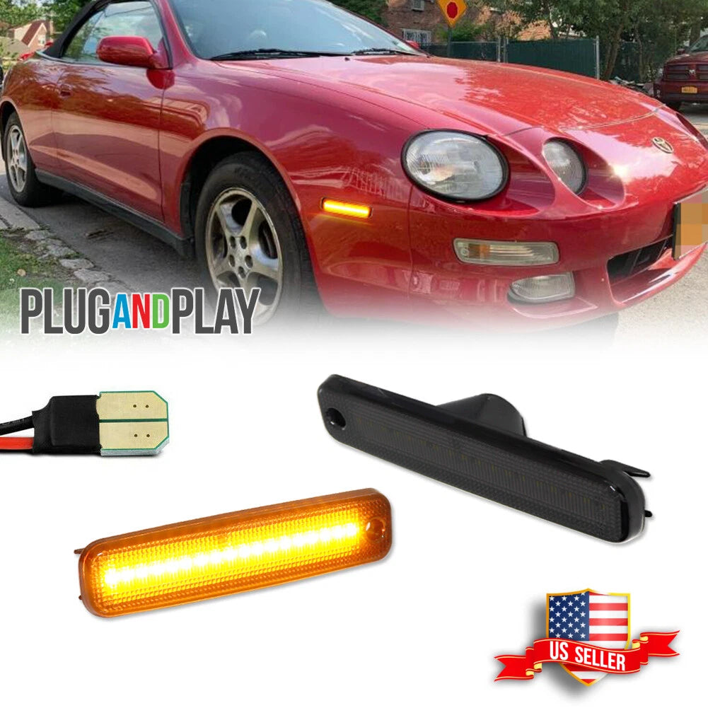 Smoked Amber LED Front Side Marker Lights for Toyota Celica (1994–1999)