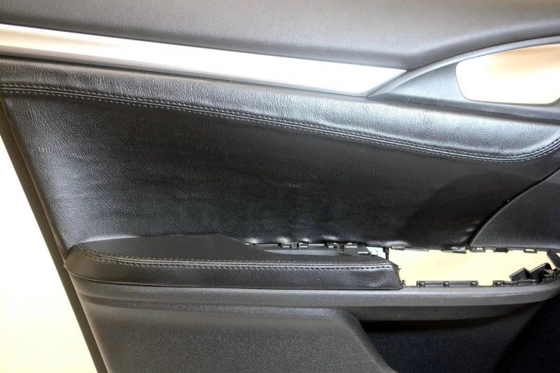 Front Door Armrest Cover for Honda Civic Sedan (2016–2020) Black Leather