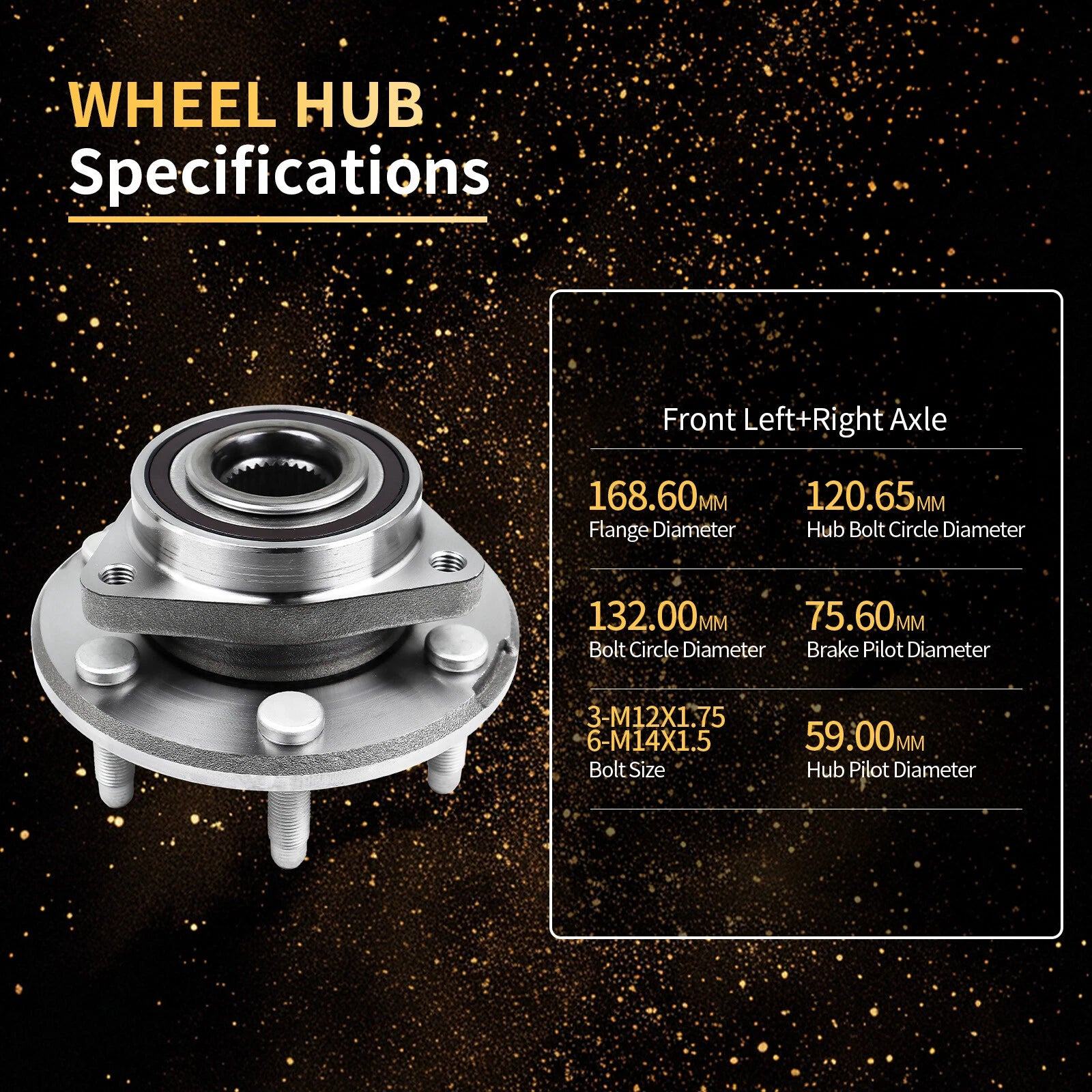 Wheel Bearing Hub Assembly for Chevy Traverse, Enclave, GMC Acadia (2009-2017)