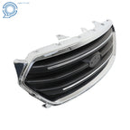 Front Upper Grille for Ford Taurus (2013-2019) Matte Black with Chrome Trim