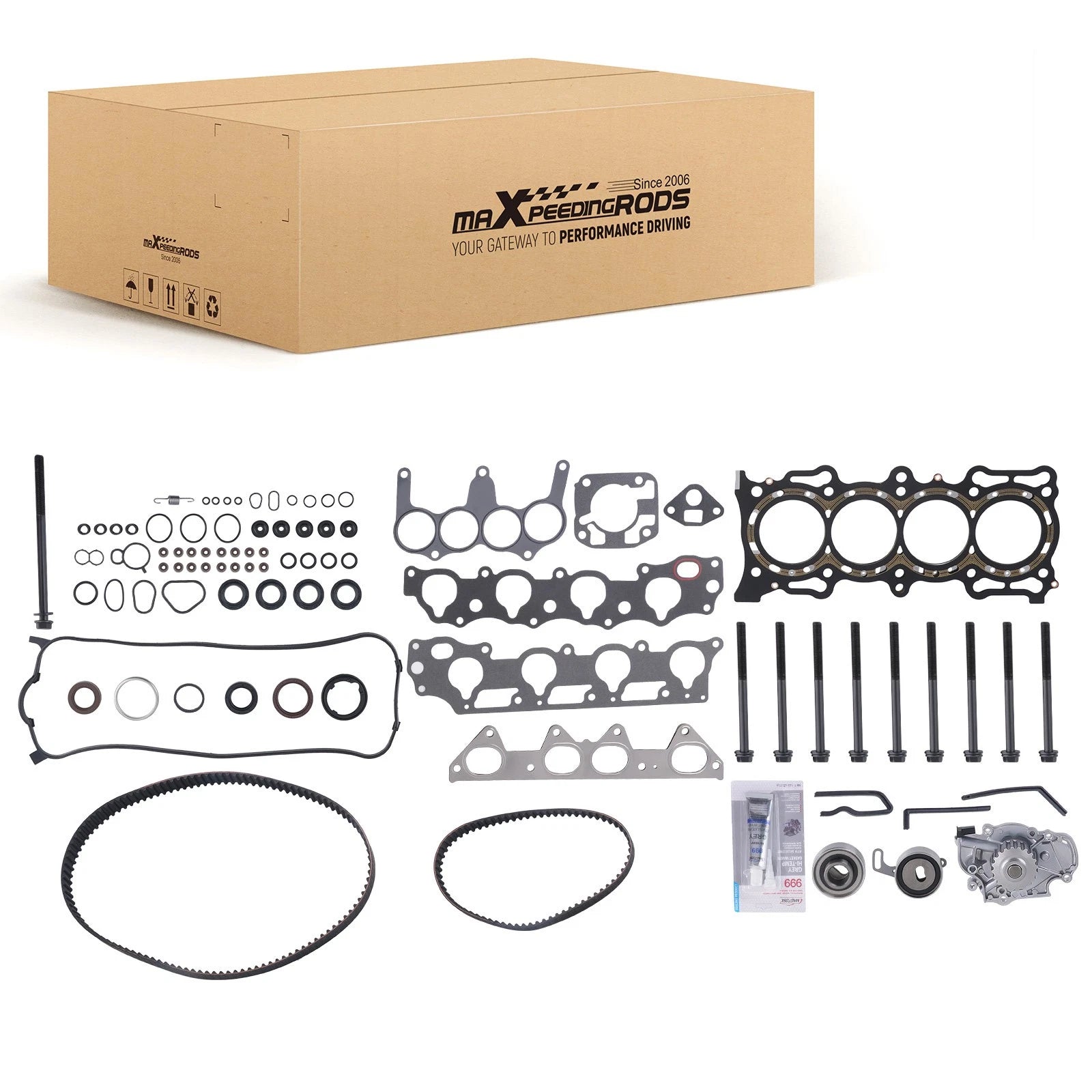 Head Gasket Set with Timing Belt Kit & Water Pump for Acura Honda (1998–2002)