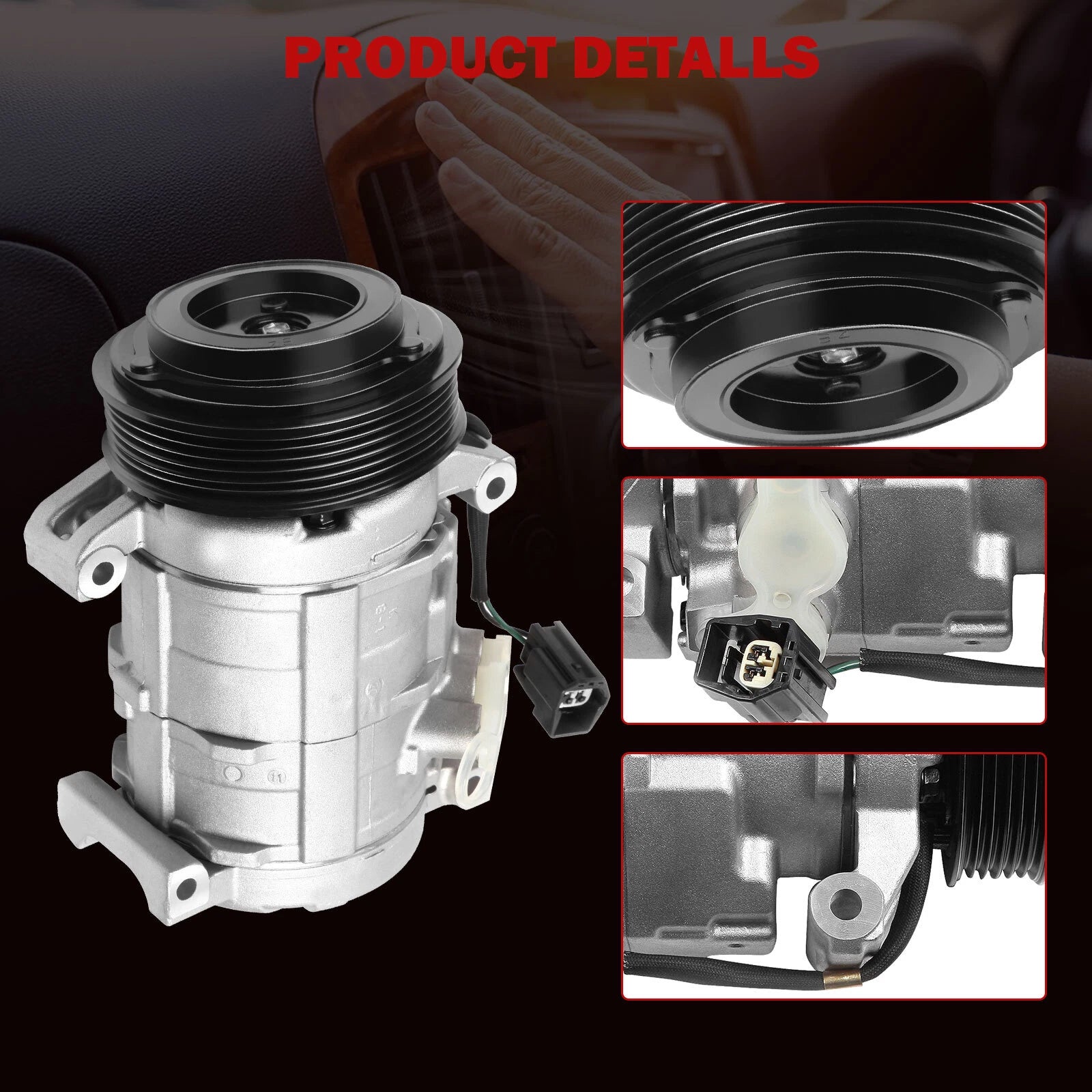 A/C Compressor & Clutch for GMC Acadia Buick Enclave (2007-2012)