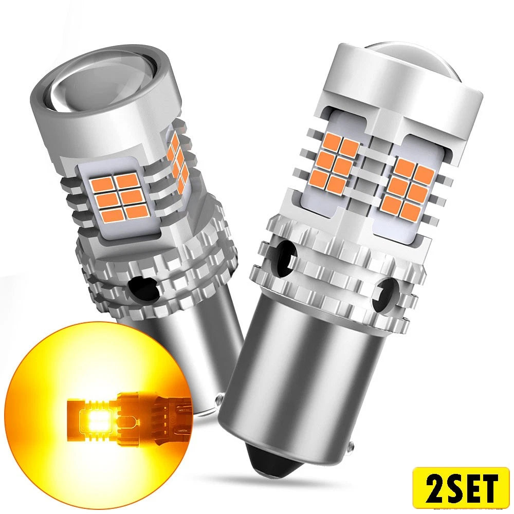 Set of 2 AUXITO BAU15S 581 PY21W RY10W LED Turn Signal Bulbs for CA (2015–2023)
