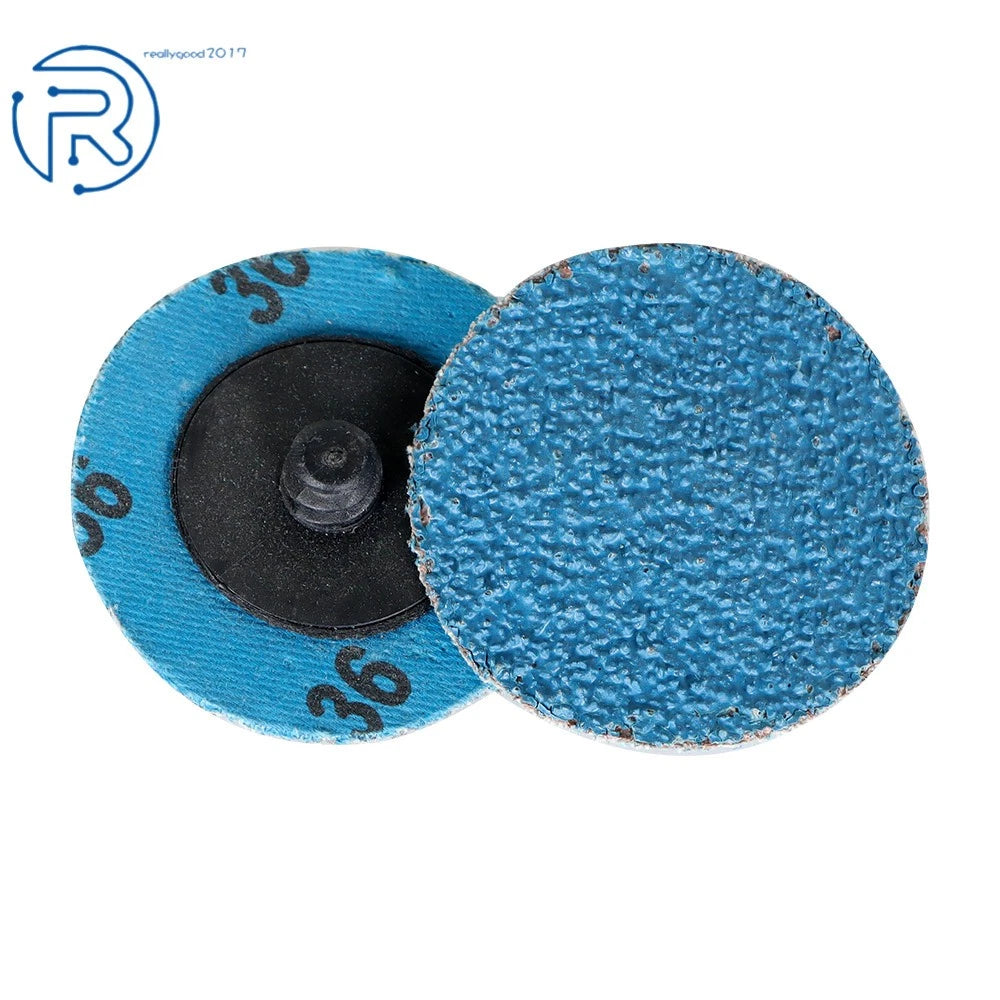 Set of 50 Zirconia Roll Lock Sanding Discs for Die Grinder (2")