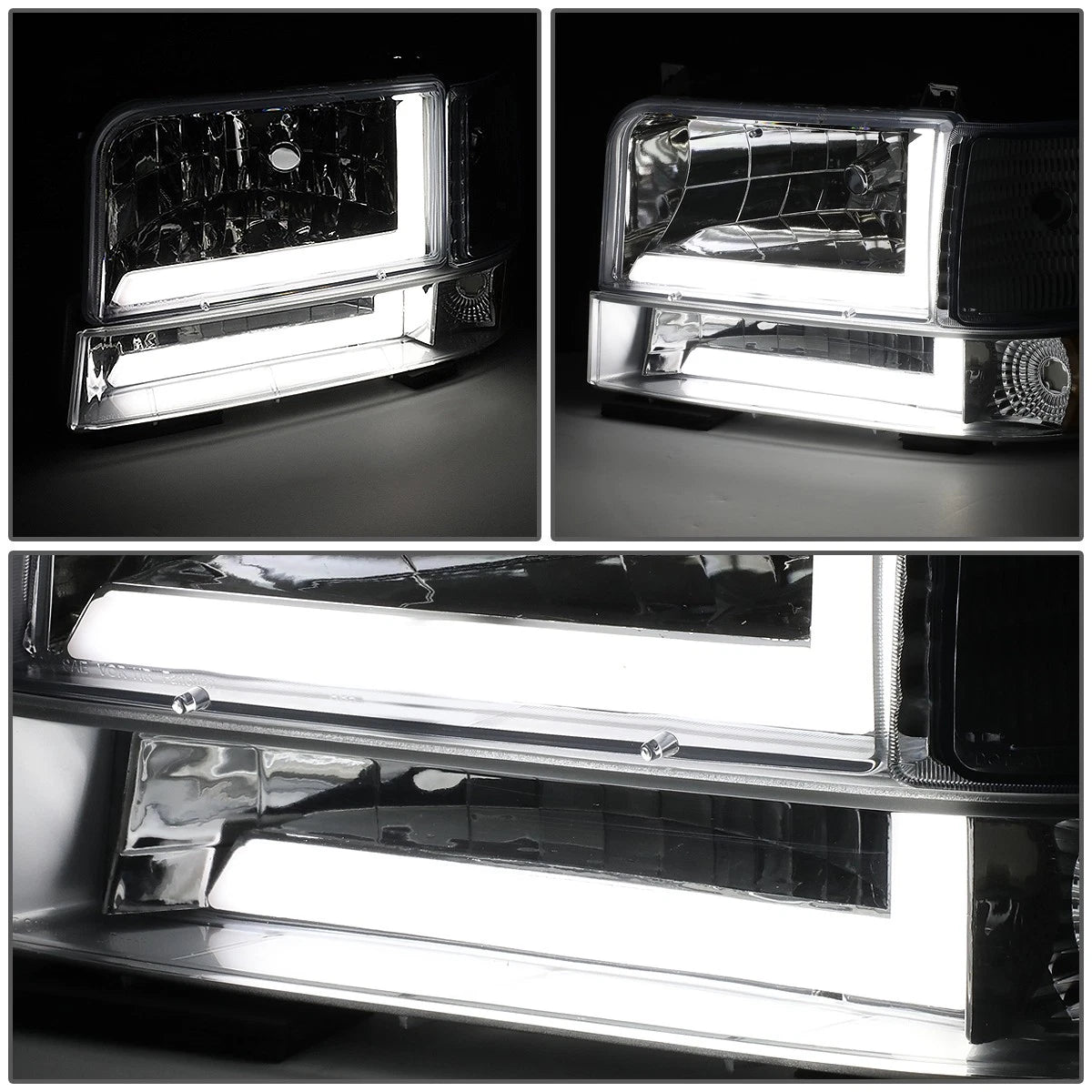 Set of 6 Headlight and Bumper Lamps for Ford F150 F250 F350 (1992–1996)
