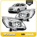 Set of 2 Headlight Assemblies for Chevy Equinox (2016–2017) Chrome Projector