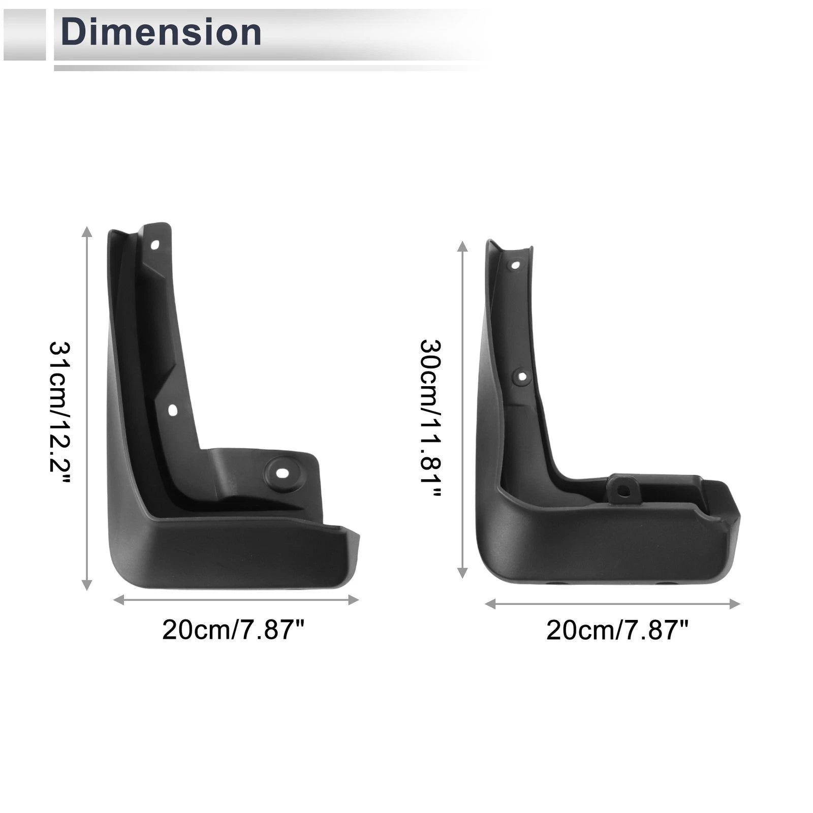Set of 2 Mud Flaps Splash Guards for BMW 3 Series G20/G28 (2020–2023)