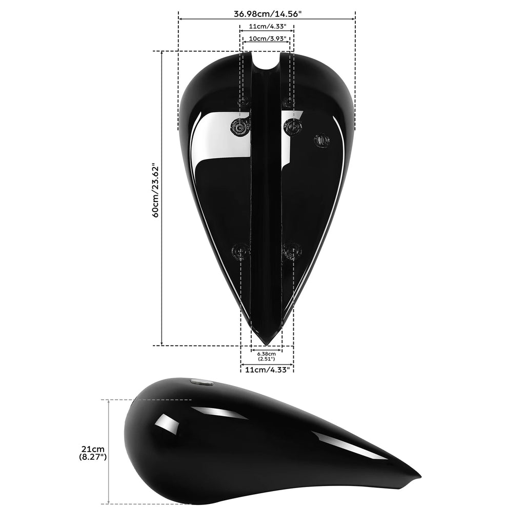 5" Stretched Fuel Gas Tank Cap for Harley Street Glide