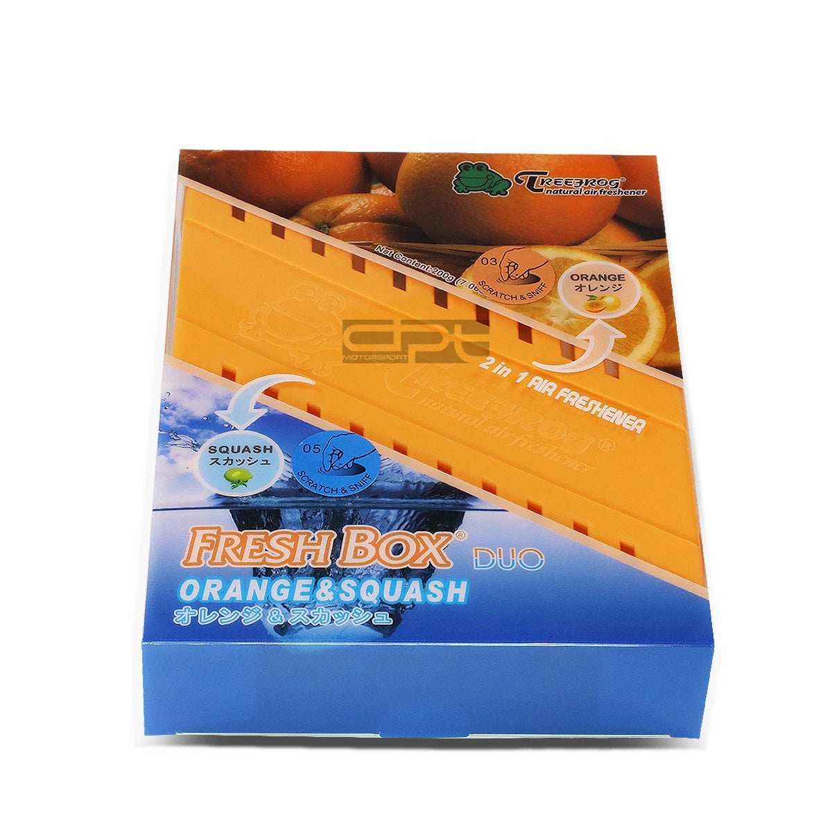 2X Treefrog Car Air Freshener for Universal Use (Odor Eliminate, Orange & Lime)