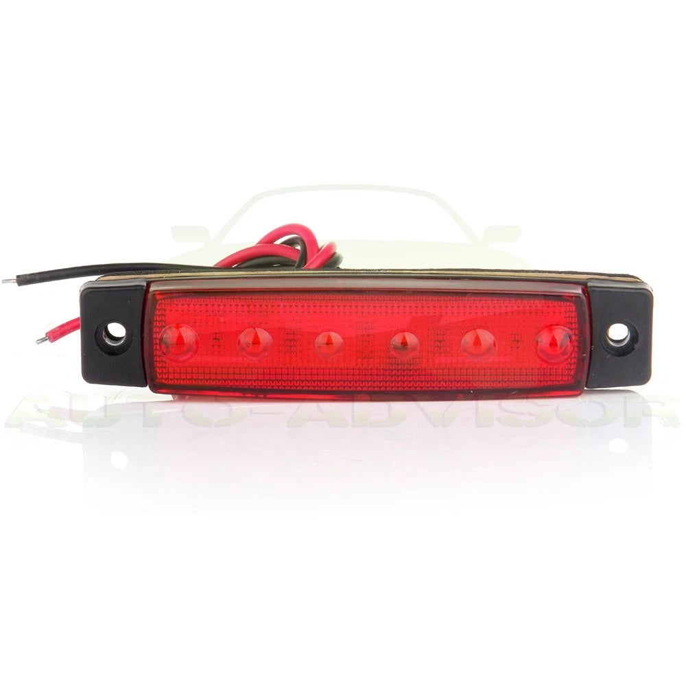 Set of 10 LED Clearance Side Marker Lights for Bus Van Trailer (12V)
