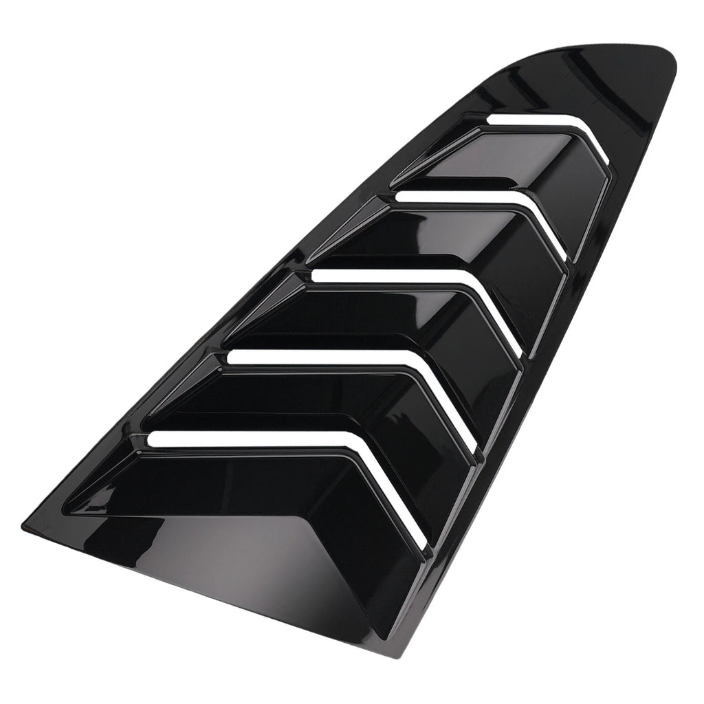 ABS Black Side Window Louvers for Ford Mustang Coupe (2015-2022)