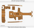 EVA Pad for Sea Ray 210 SPX SPXE (2017) - Teak Deck Foam Floor Mat