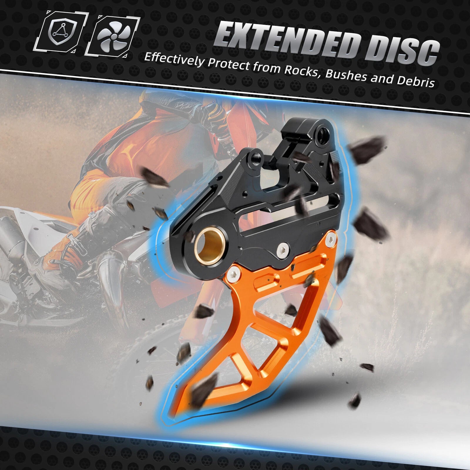CNC Rear Brake Disc Guard for KTM 125 150 200 250 300 400 450 500 530 (2004–2022)