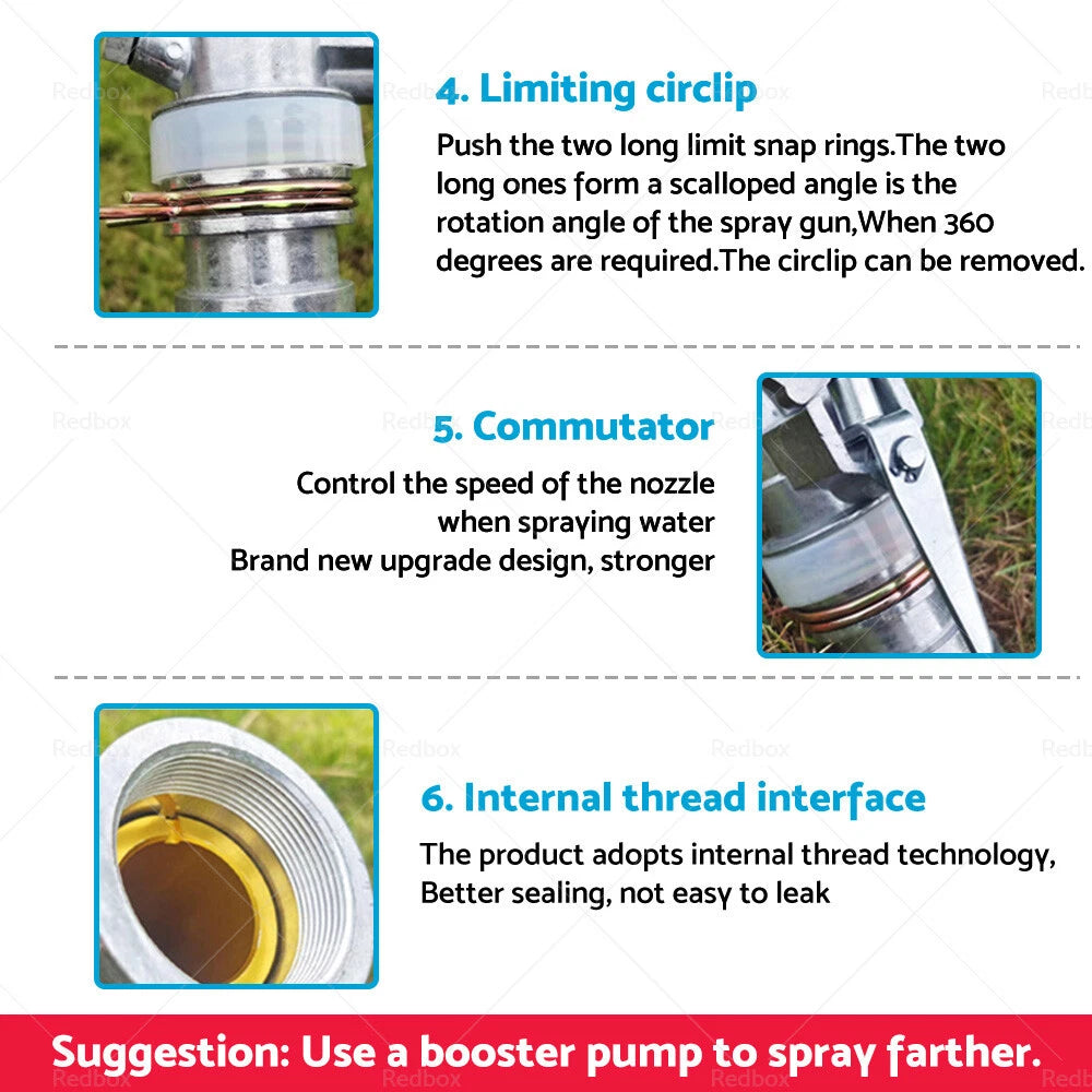 Irrigation Spray Tool Sprinkler 360° Adjustable Impact Area (Universal)