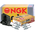 NGK HEI Ignition Coil & 6 Spark Plugs Kit for Dodge W150 (1977–1993)