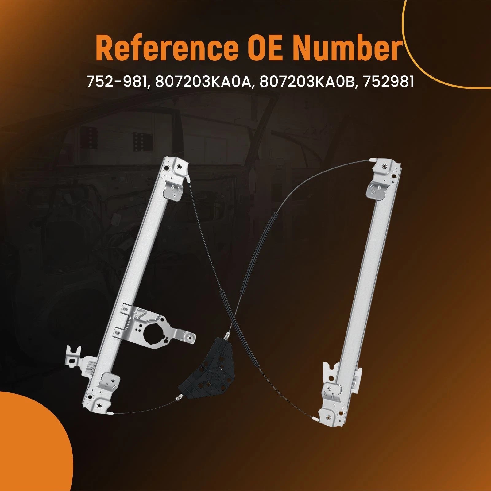 Front Right Power Window Regulator for Nissan Pathfinder (2013–2020) 807203KA0A